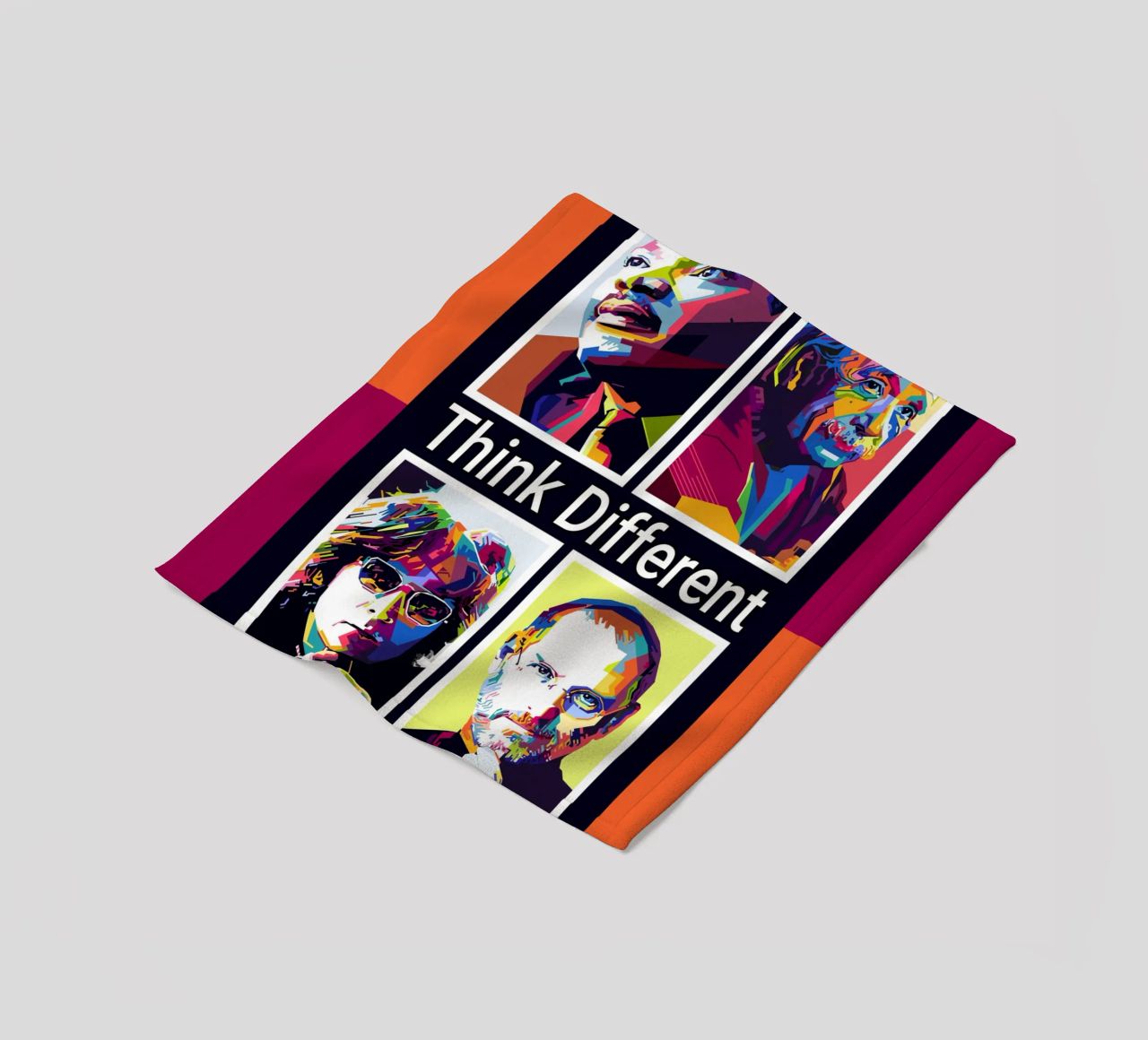 Think Different Style WPAP Fleecedecke von KP Artwork