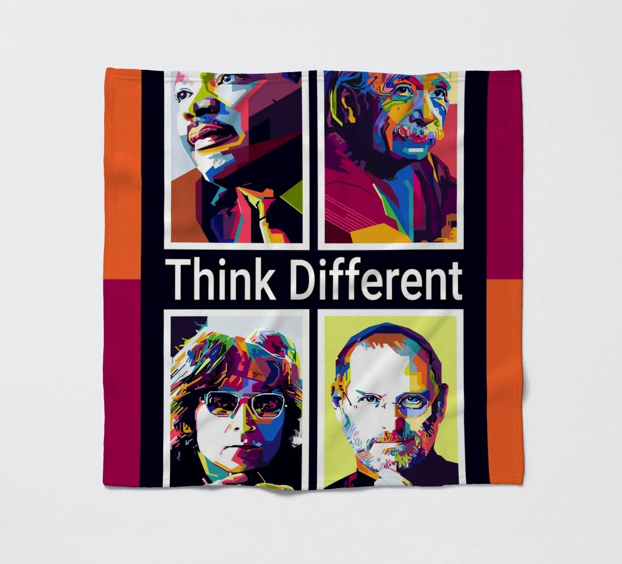 Think Different Style WPAP Fleecedecke von KP Artwork