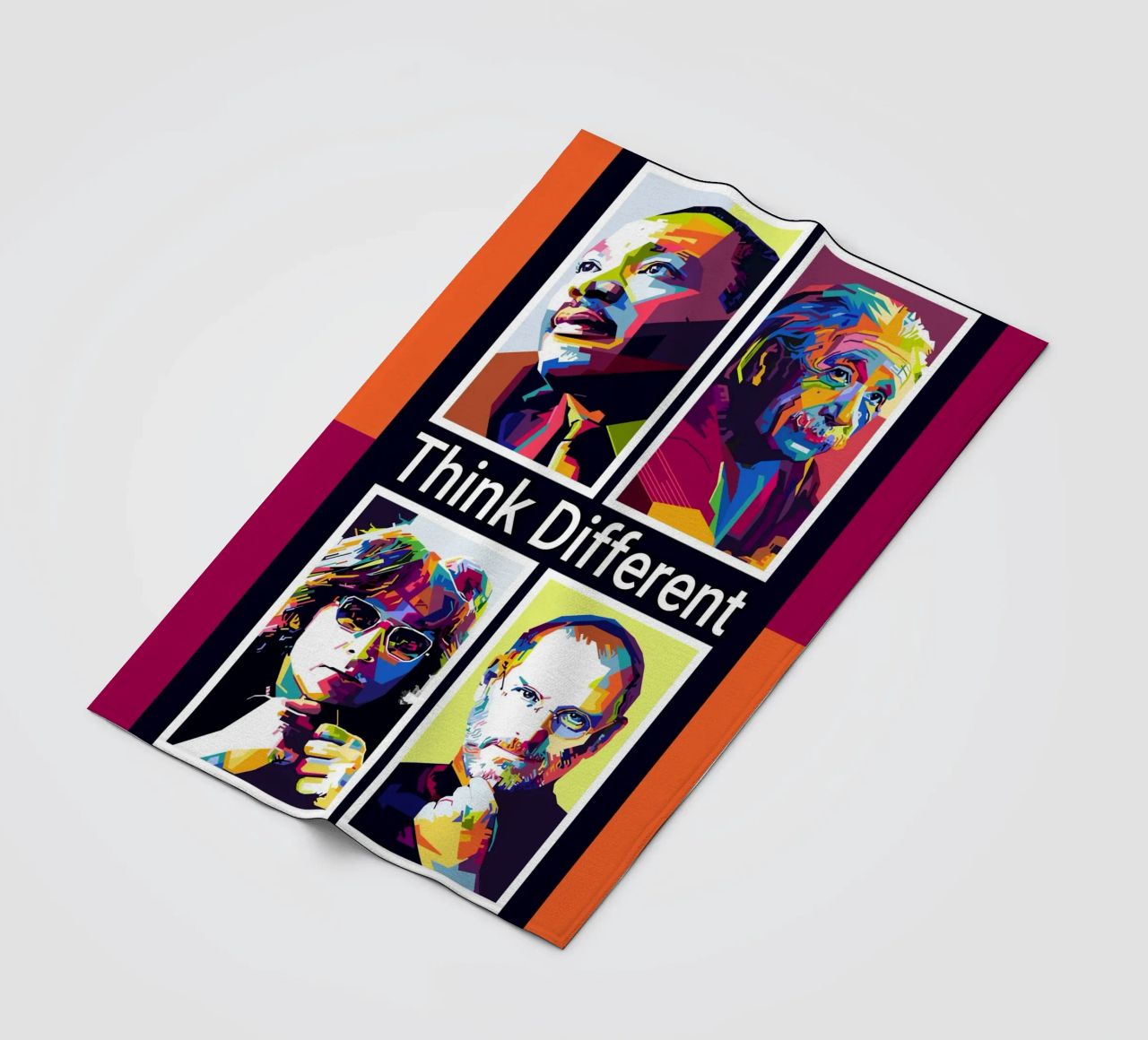 Think Different Style WPAP Fleecedecke von KP Artwork