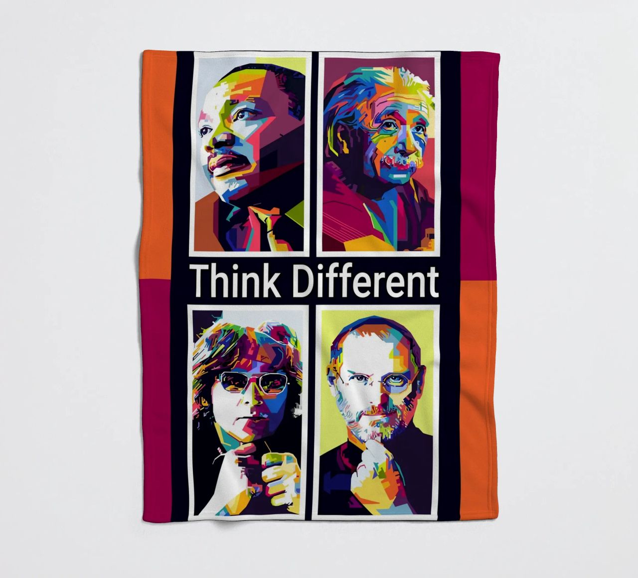 Think Different Style WPAP Fleecedecke von KP Artwork