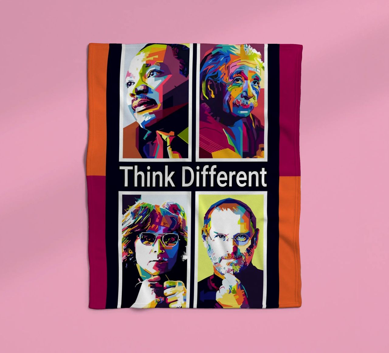 Think Different Style WPAP Fleecedecke von KP Artwork