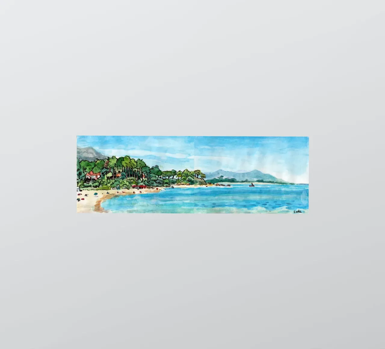 Solenzara beach in Corsica sticker by C.WILL