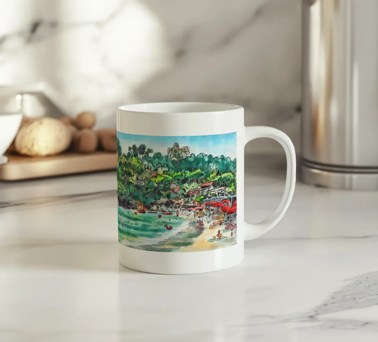 Spiaggia di Pramousquier tazza in ceramica da C.WILL