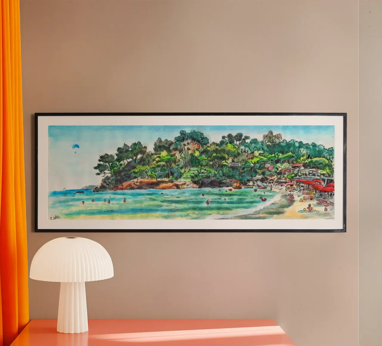 Spiaggia di Pramousquier carta hahnemühle da C.WILL