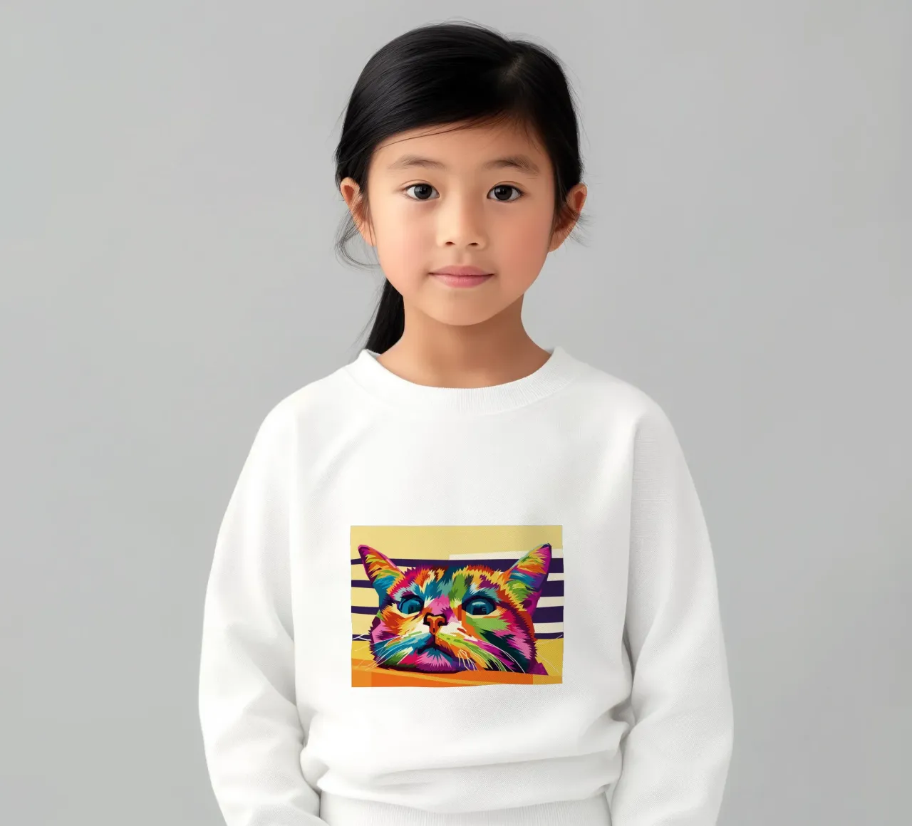 WPAP estilo gato sudadera para niño de KP Artwork