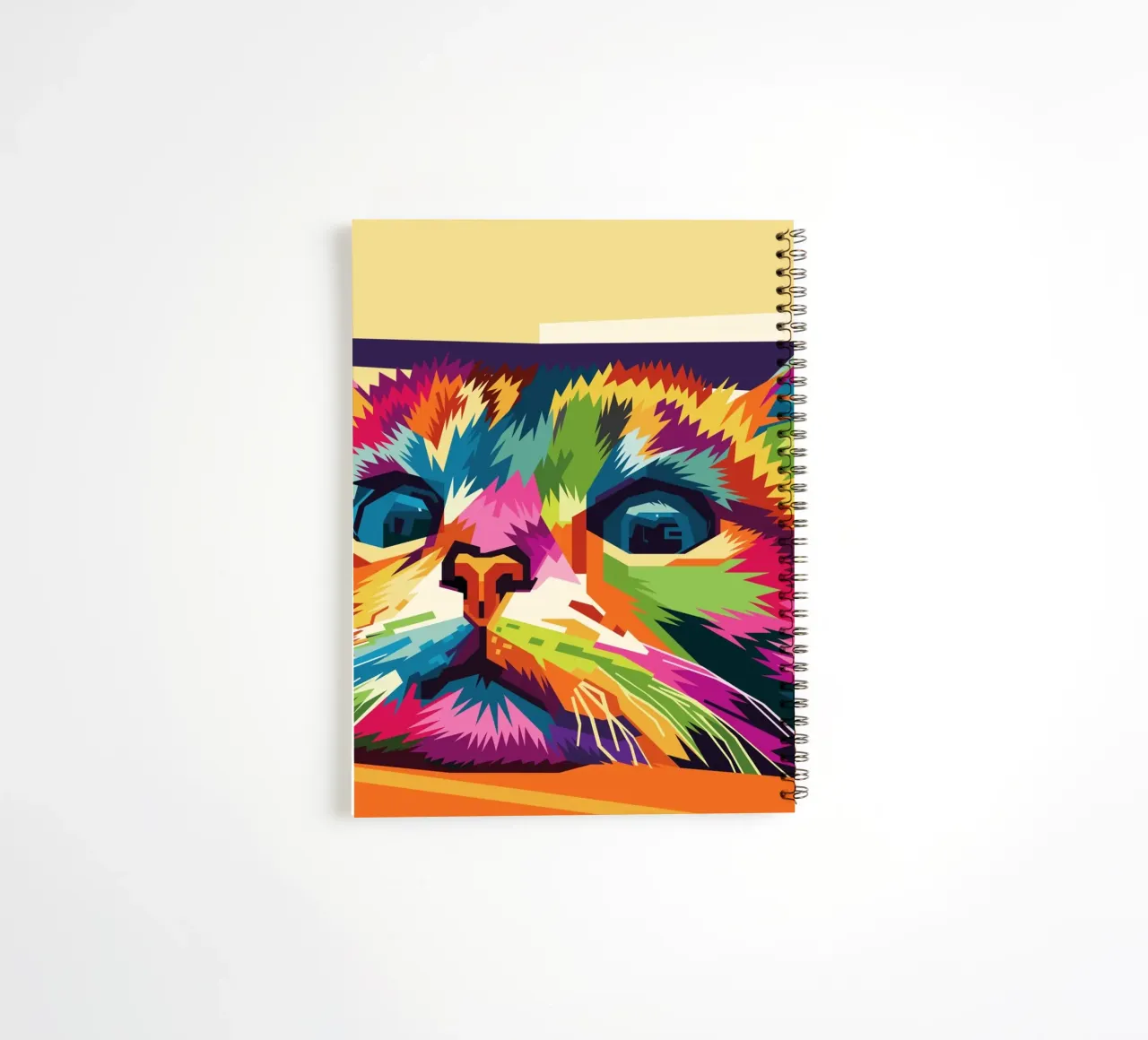 Cat Style WPAP spiral notebook by KP Artwork