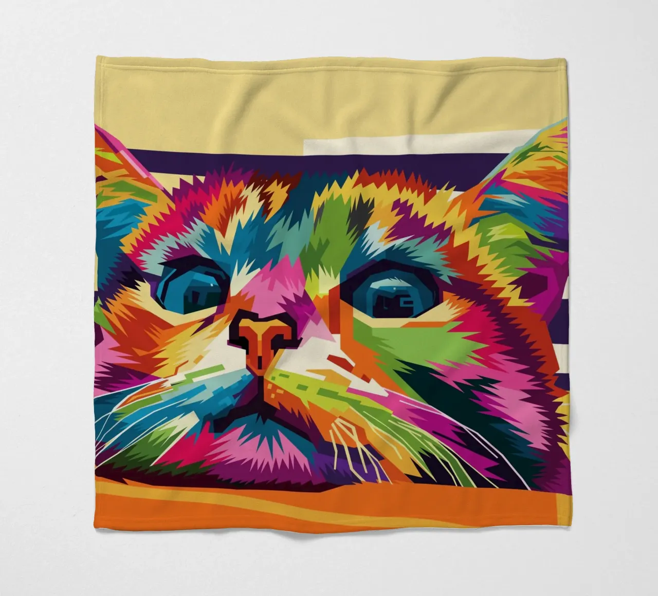 Stile gatto WPAP coperta in pile da KP Artwork