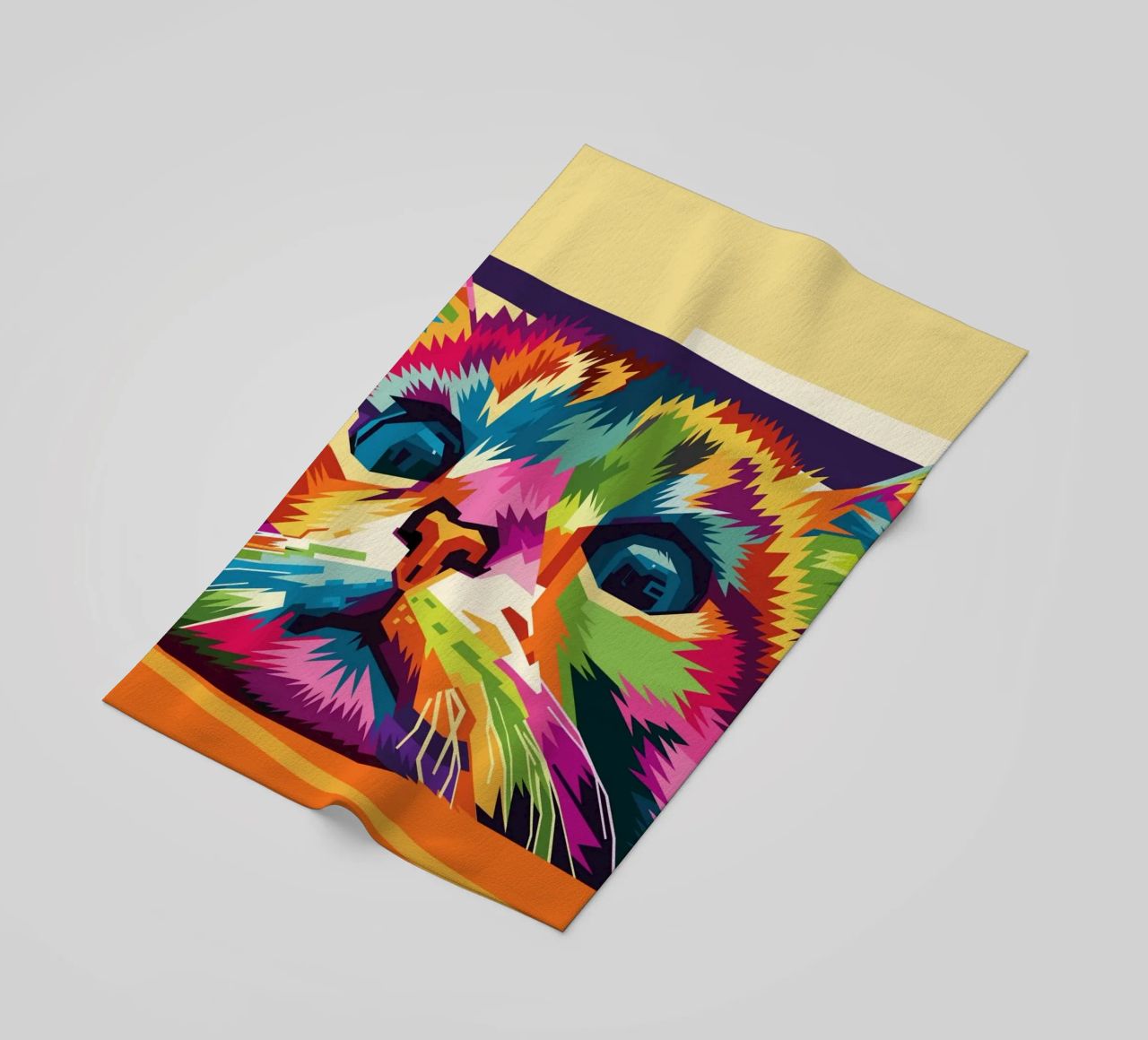 Stile gatto WPAP telo mare da KP Artwork