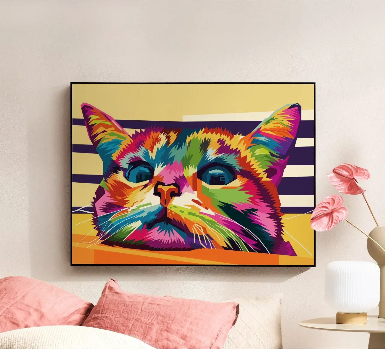 Stile gatto WPAP plexiglass da KP Artwork