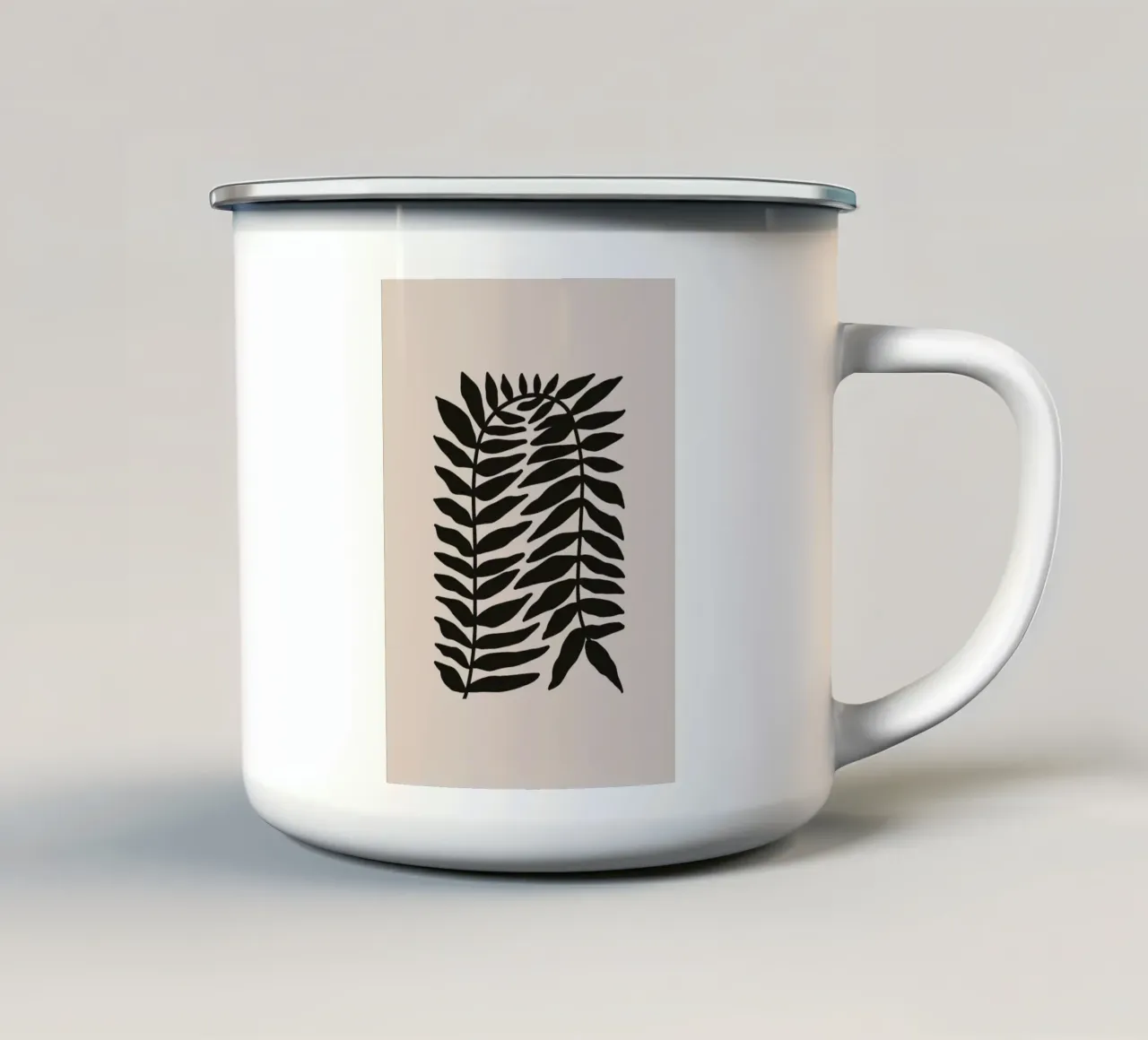Twig Mid Century Beige tazza in smalto da BAINAI