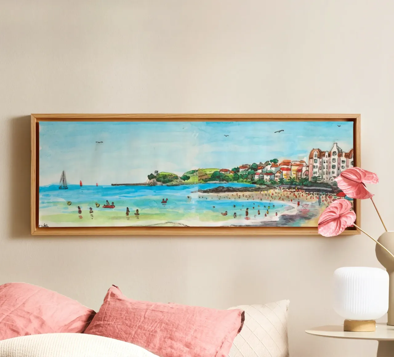 Saint-Jean-de-Luz beach canvas by C.WILL