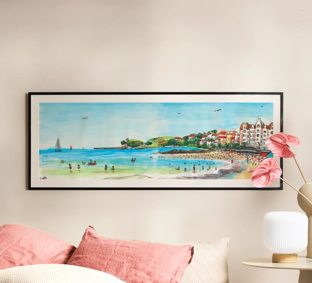 Saint-Jean-de-Luz beach hahnemühle by C.WILL