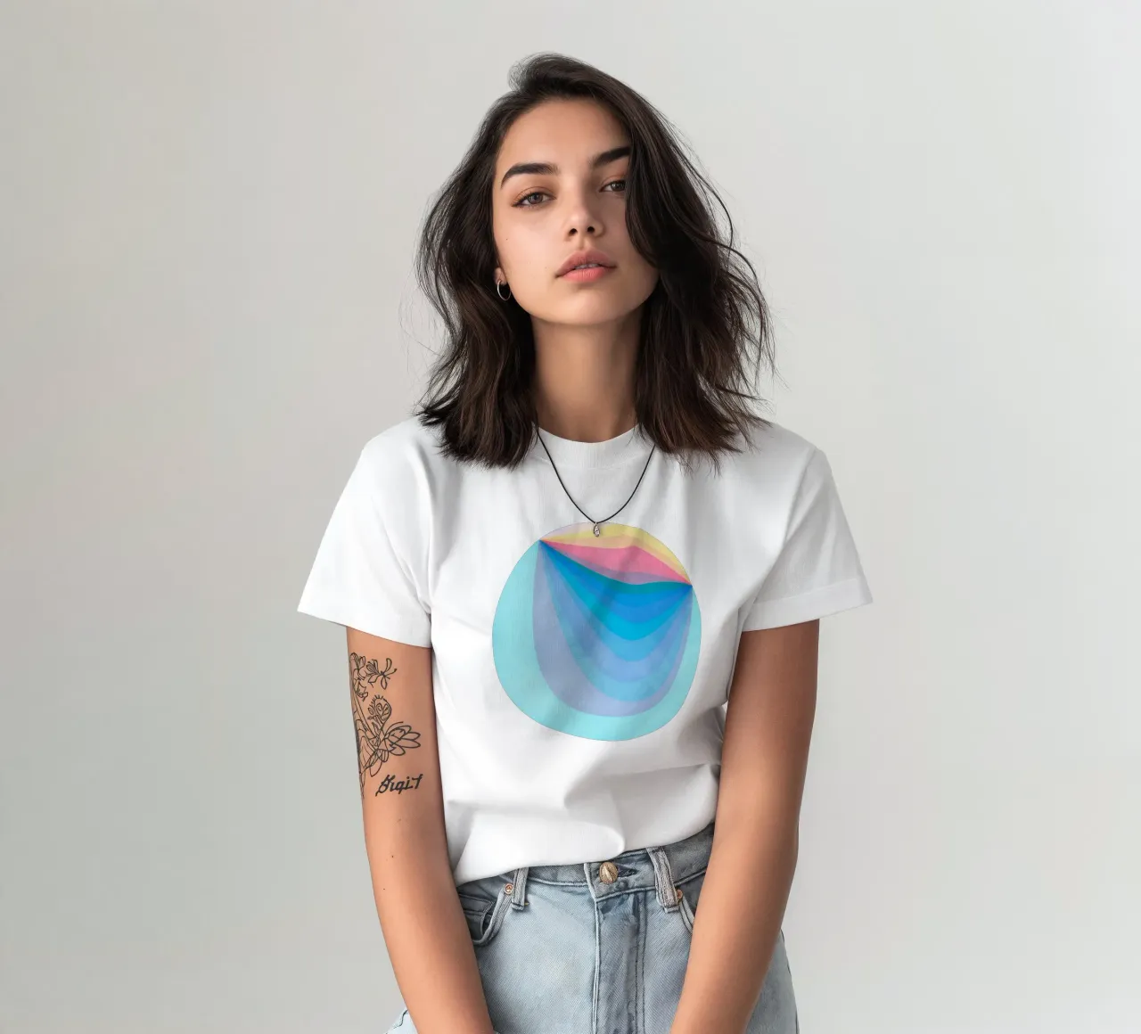 the blue t-shirt da lovely lines
