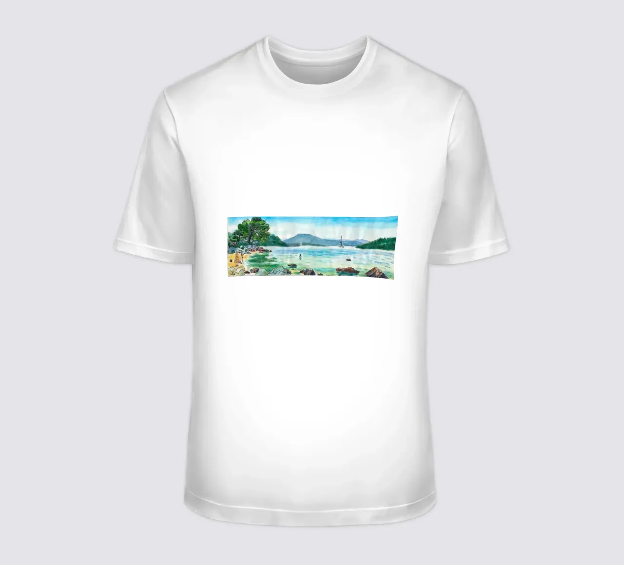 Spiaggia di Slano in Croazia t-shirt da C.WILL