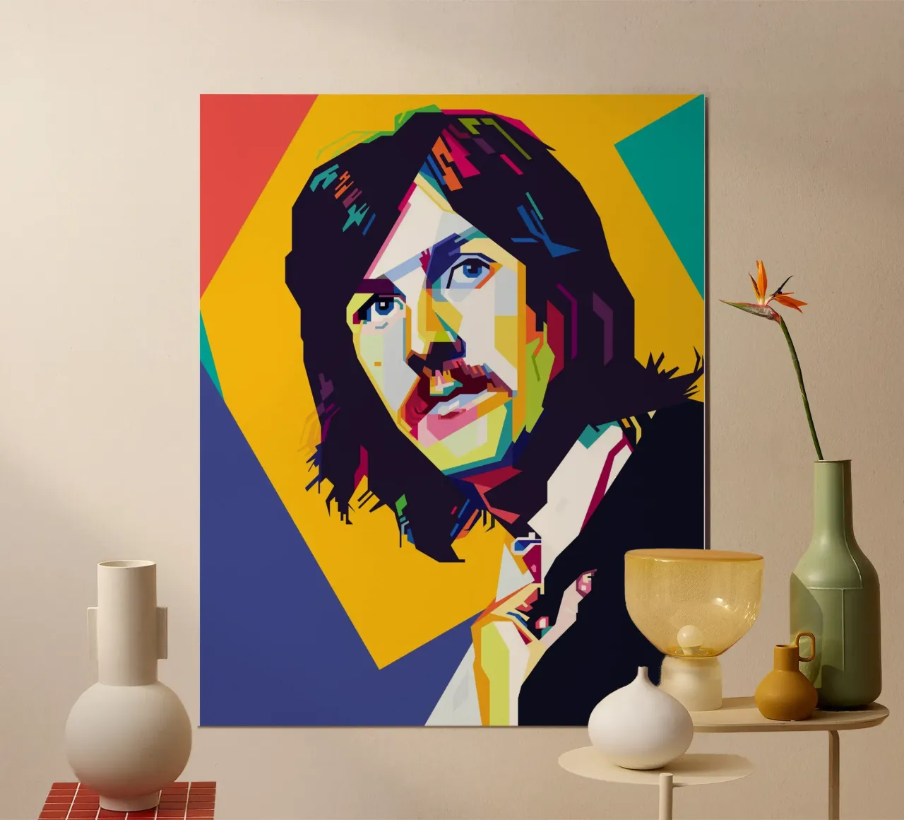 Stile John Bonham WPAP poster da KP Artwork