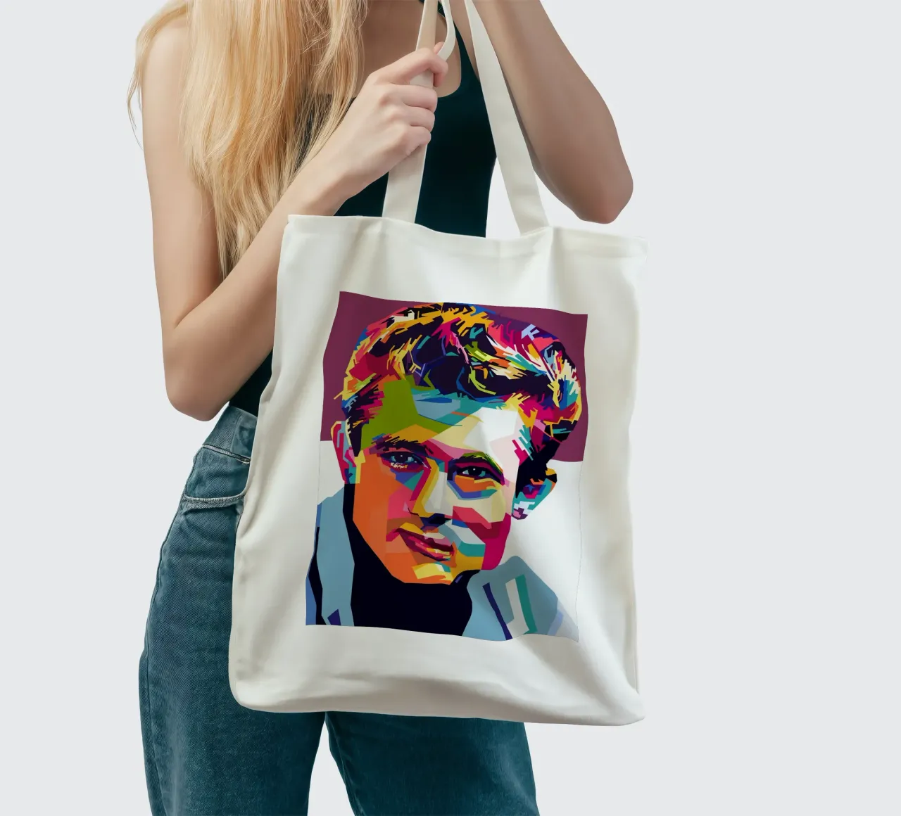 Stile James Dean WPAP borsa in juta da KP Artwork