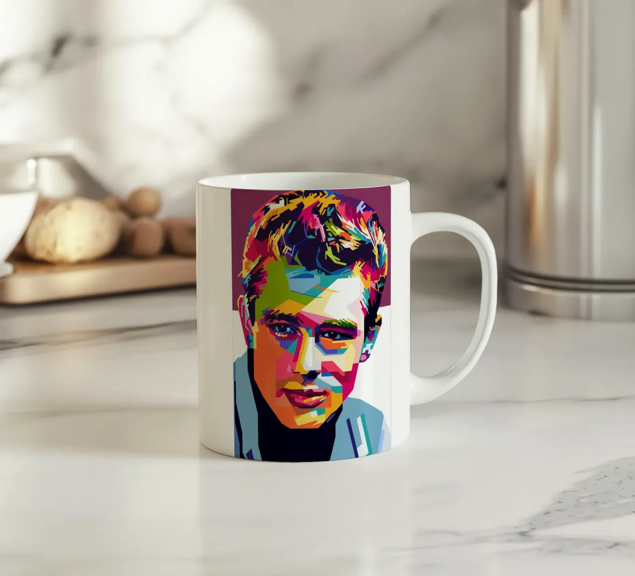 WPAP im James Dean-Stil Keramik Tasse von KP Artwork