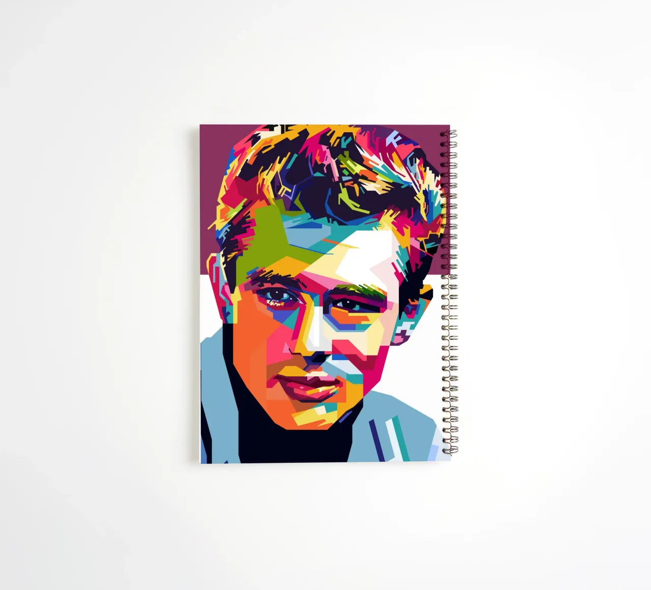 James Dean Style WPAP spiral notebook by KP Artwork