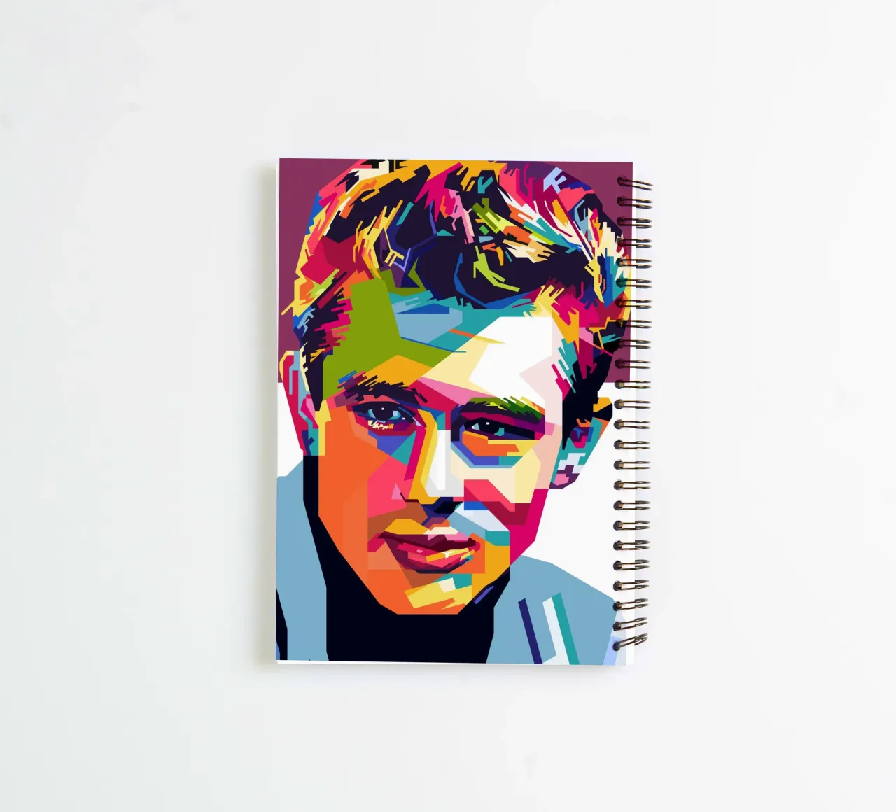 James Dean Style WPAP spiral notebook by KP Artwork