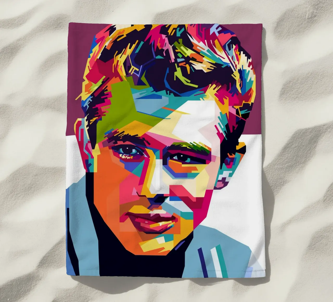 Estilo James Dean WPAP toalla de playa de KP Artwork