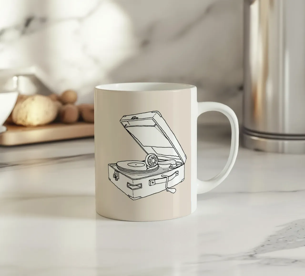 Grammofono portatile tazza in ceramica da Face & Content