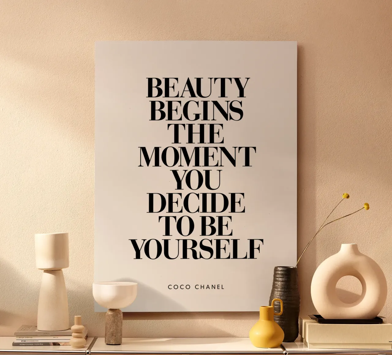 La bellezza inizia nel momento in cui si decide di essere se stessi alluminio dibond da THE MOTIVATED TYPE