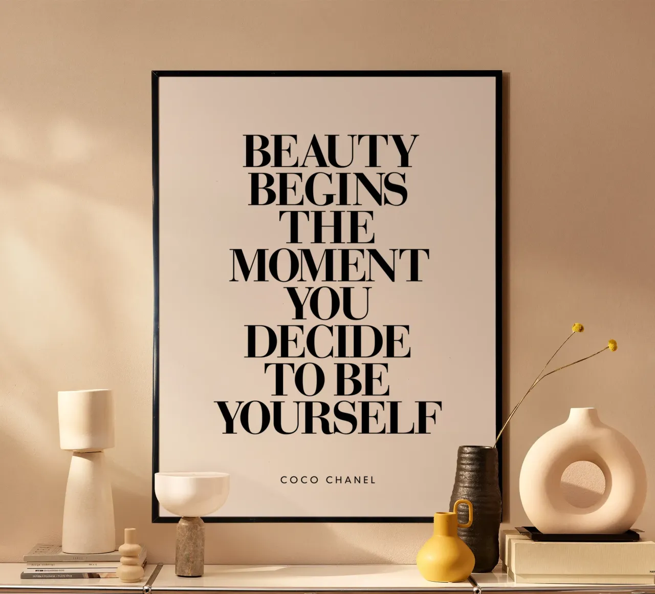 Schoonheid begint op het moment dat je besluit jezelf te zijn hahnemühle van THE MOTIVATED TYPE