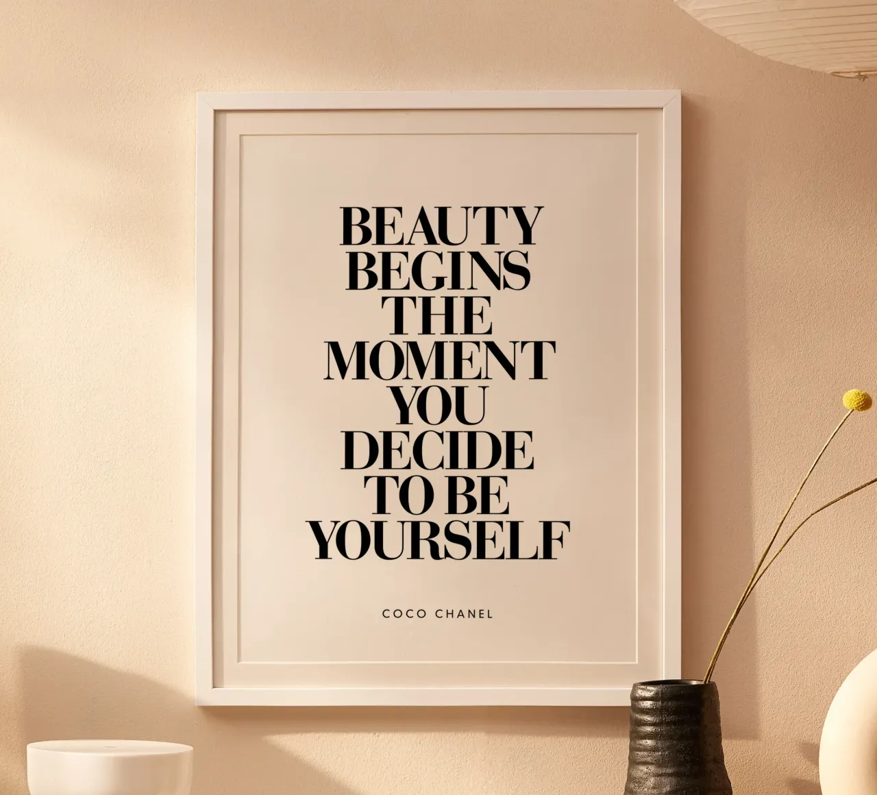 Schoonheid begint op het moment dat je besluit jezelf te zijn hahnemühle van THE MOTIVATED TYPE