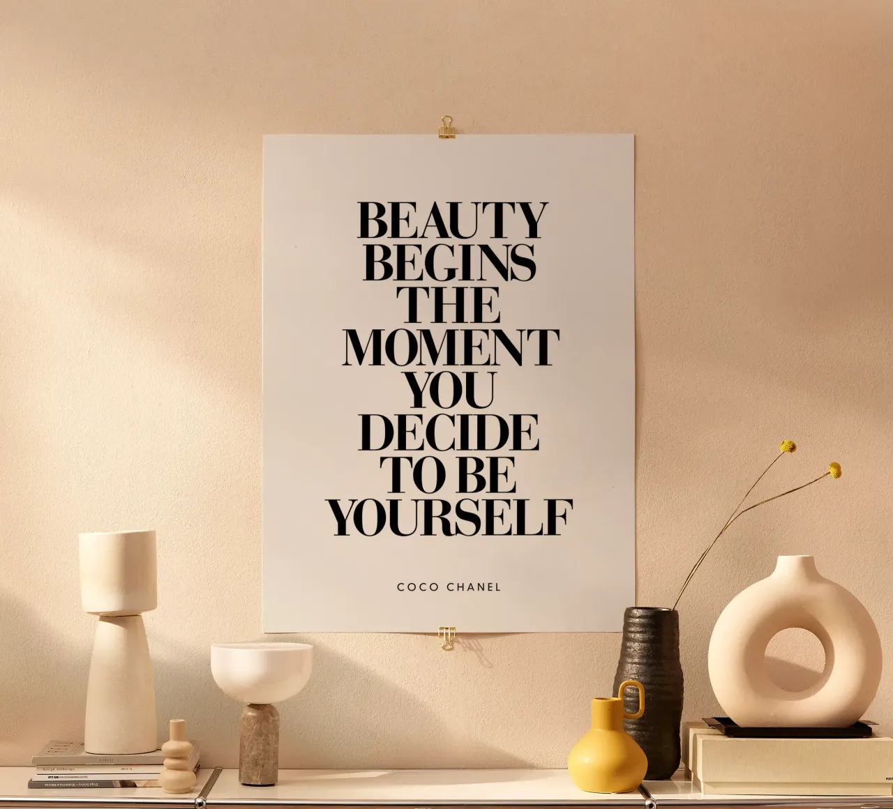 Schoonheid begint op het moment dat je besluit jezelf te zijn hahnemühle van THE MOTIVATED TYPE