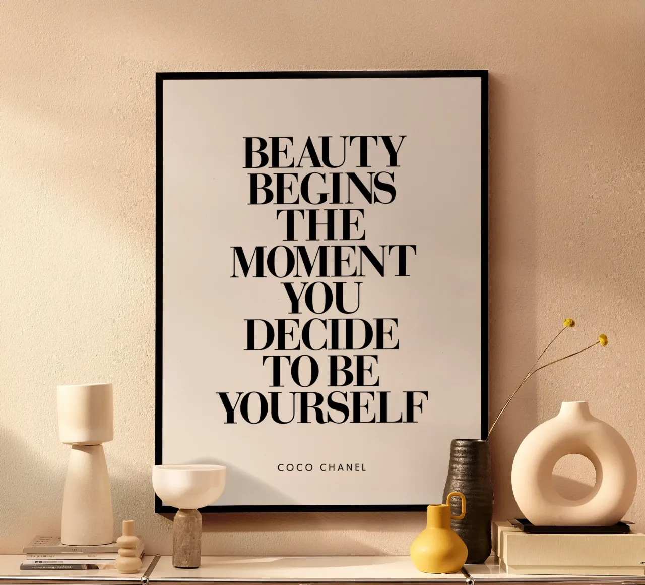 Schoonheid begint op het moment dat je besluit jezelf te zijn hahnemühle van THE MOTIVATED TYPE