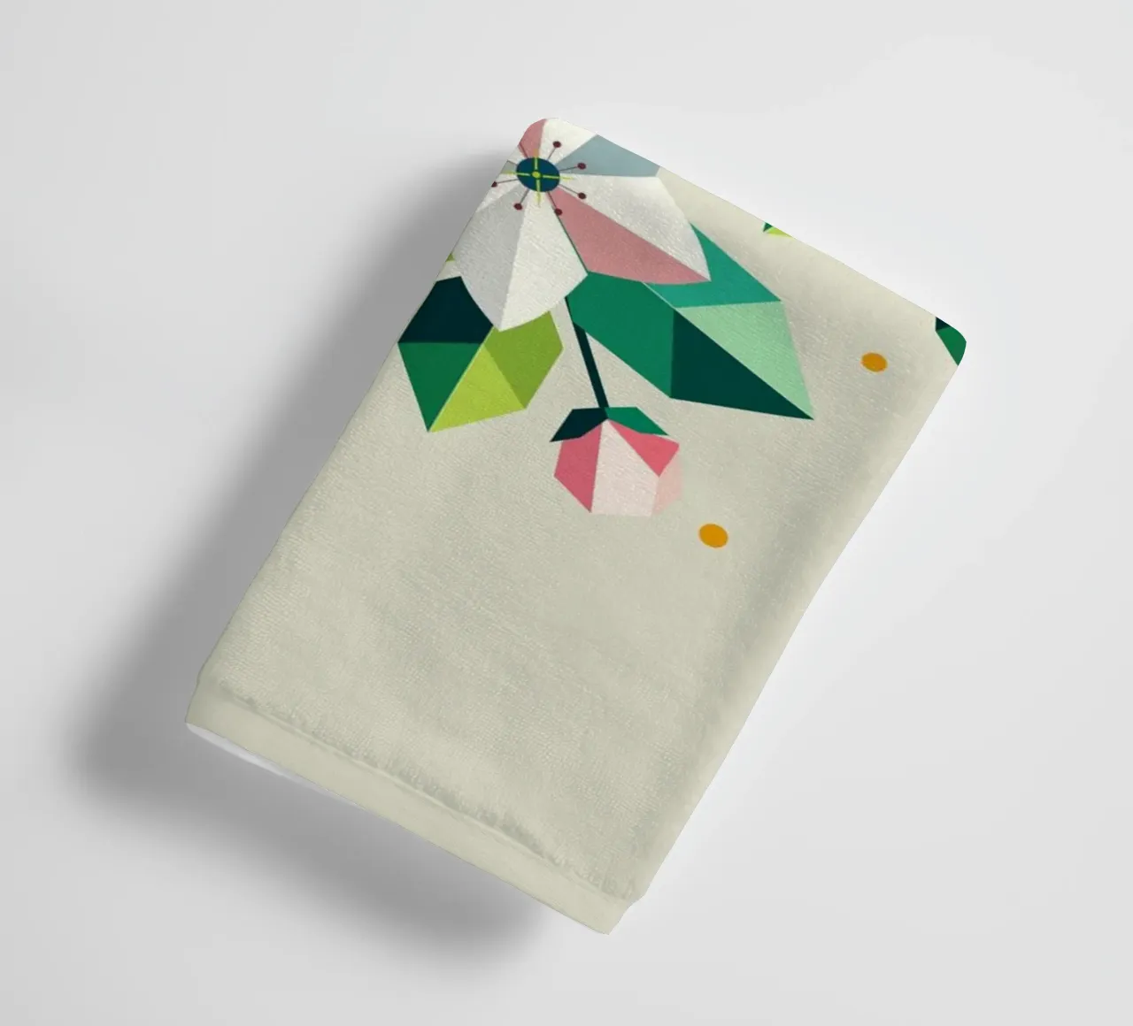 Gruccione geometrico colorato su fiori di melo asciugamano da bagno da namosh