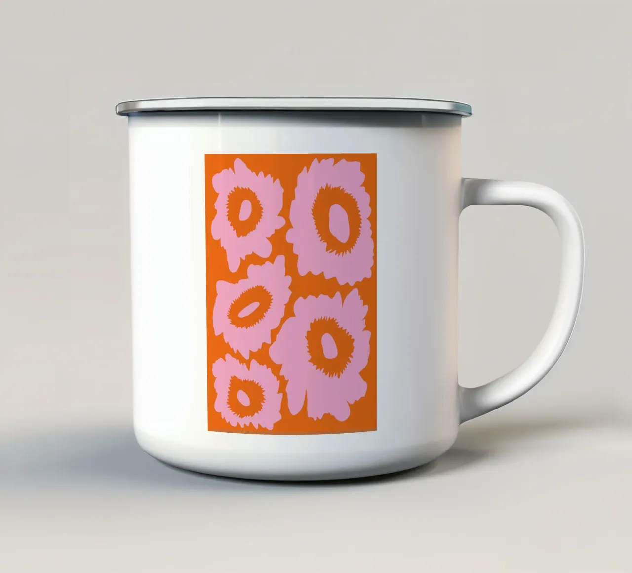 Frenesia floreale tazza in smalto da Miho Art Studio