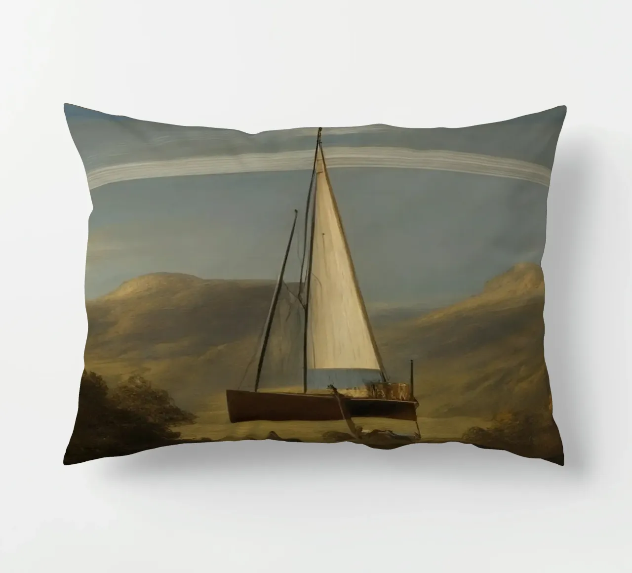Barca a vela cuscino da Impressionismus by LK