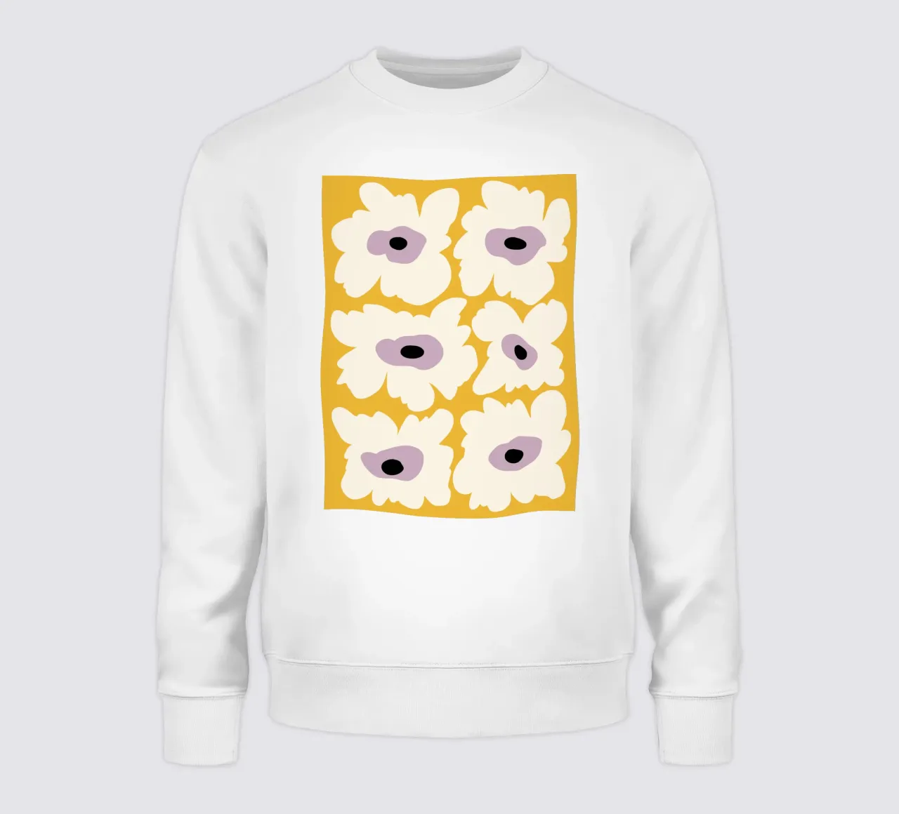 Papavero fresco in giallo felpa da Miho Art Studio