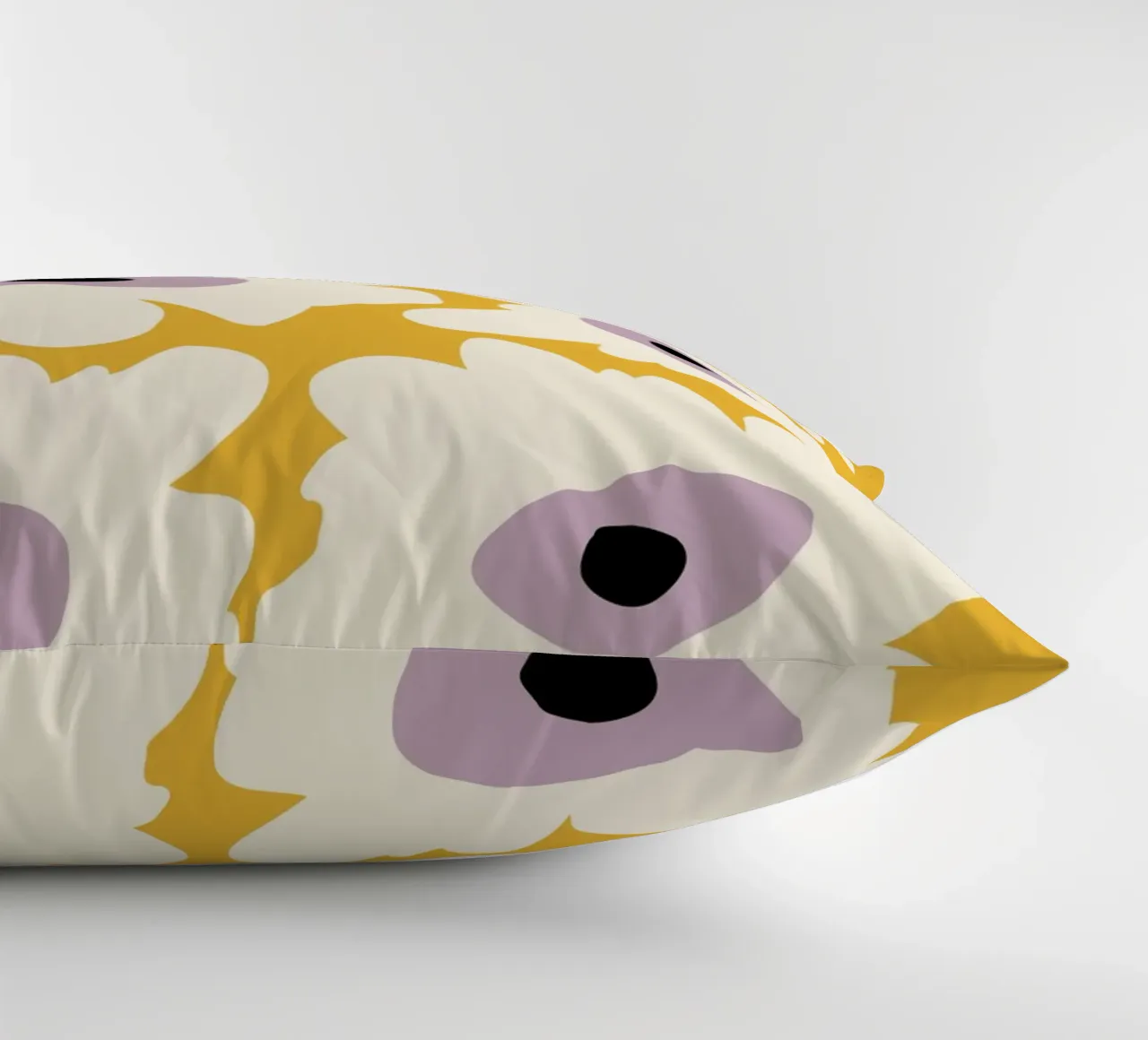 Papavero fresco in giallo cuscino da Miho Art Studio