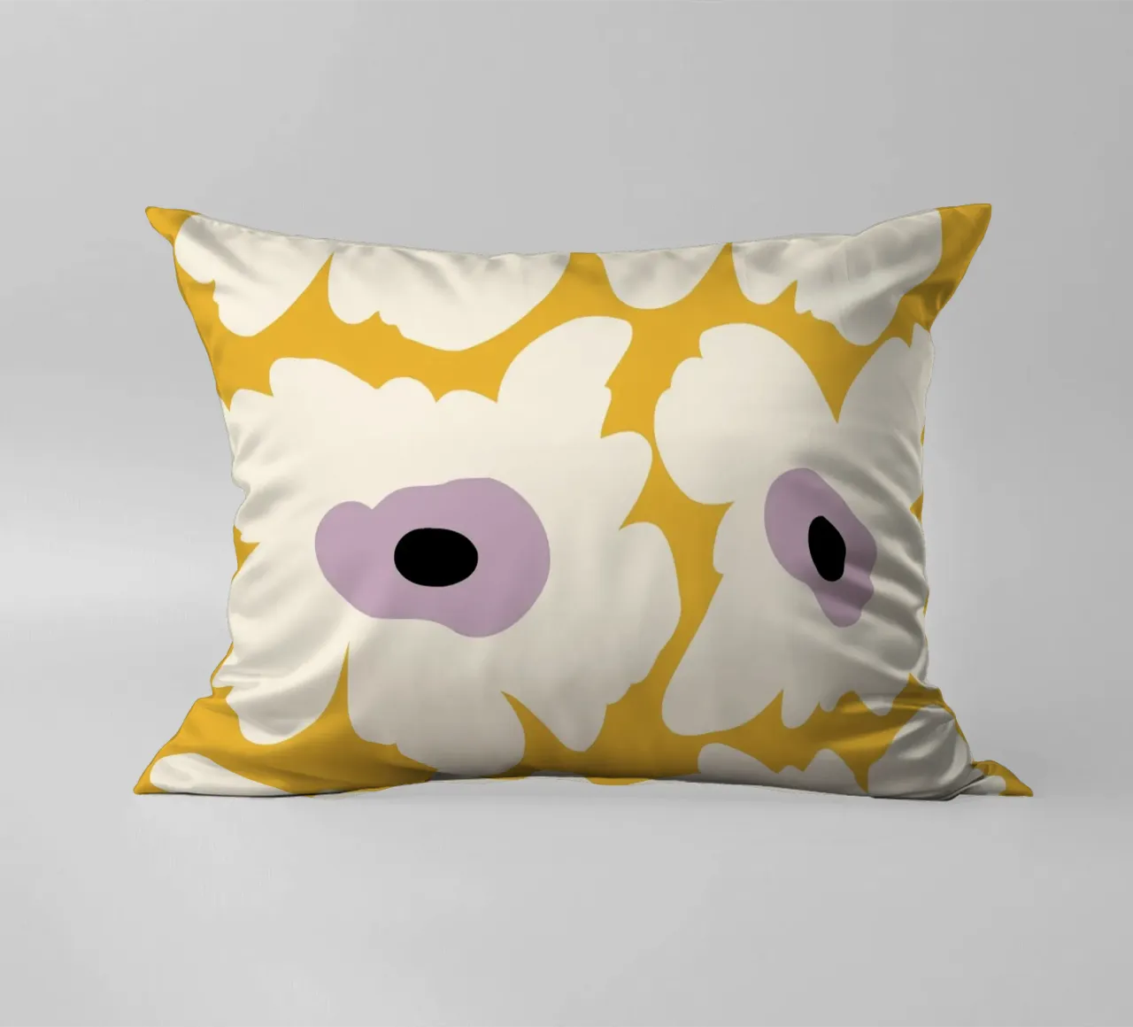 Papavero fresco in giallo cuscino da Miho Art Studio