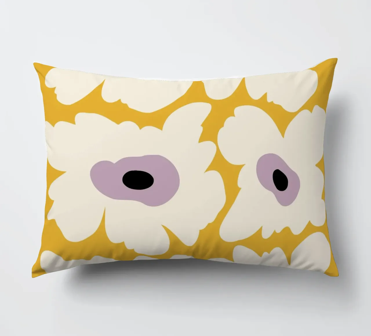 Papavero fresco in giallo cuscino da Miho Art Studio