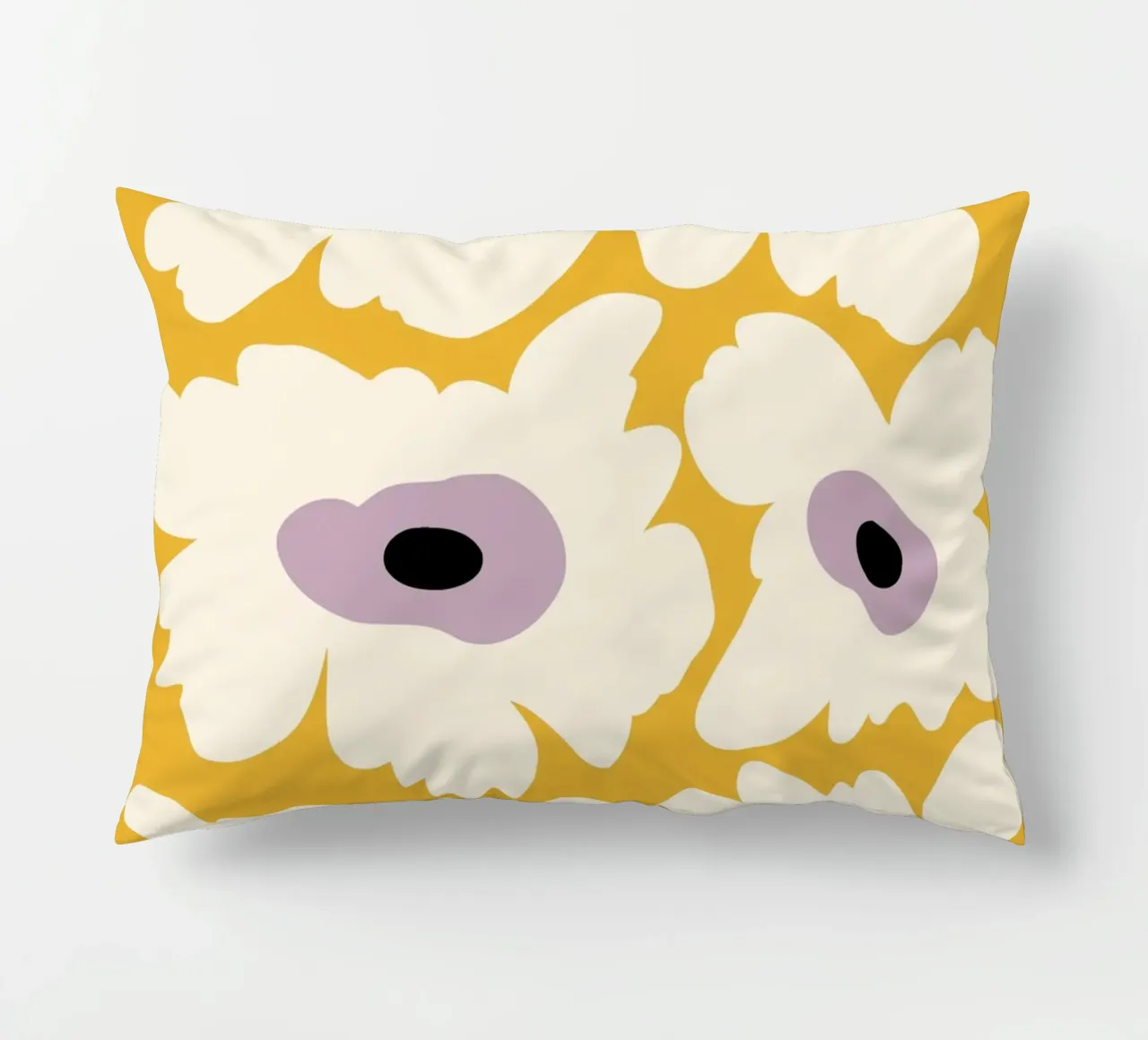 Papavero fresco in giallo cuscino da Miho Art Studio