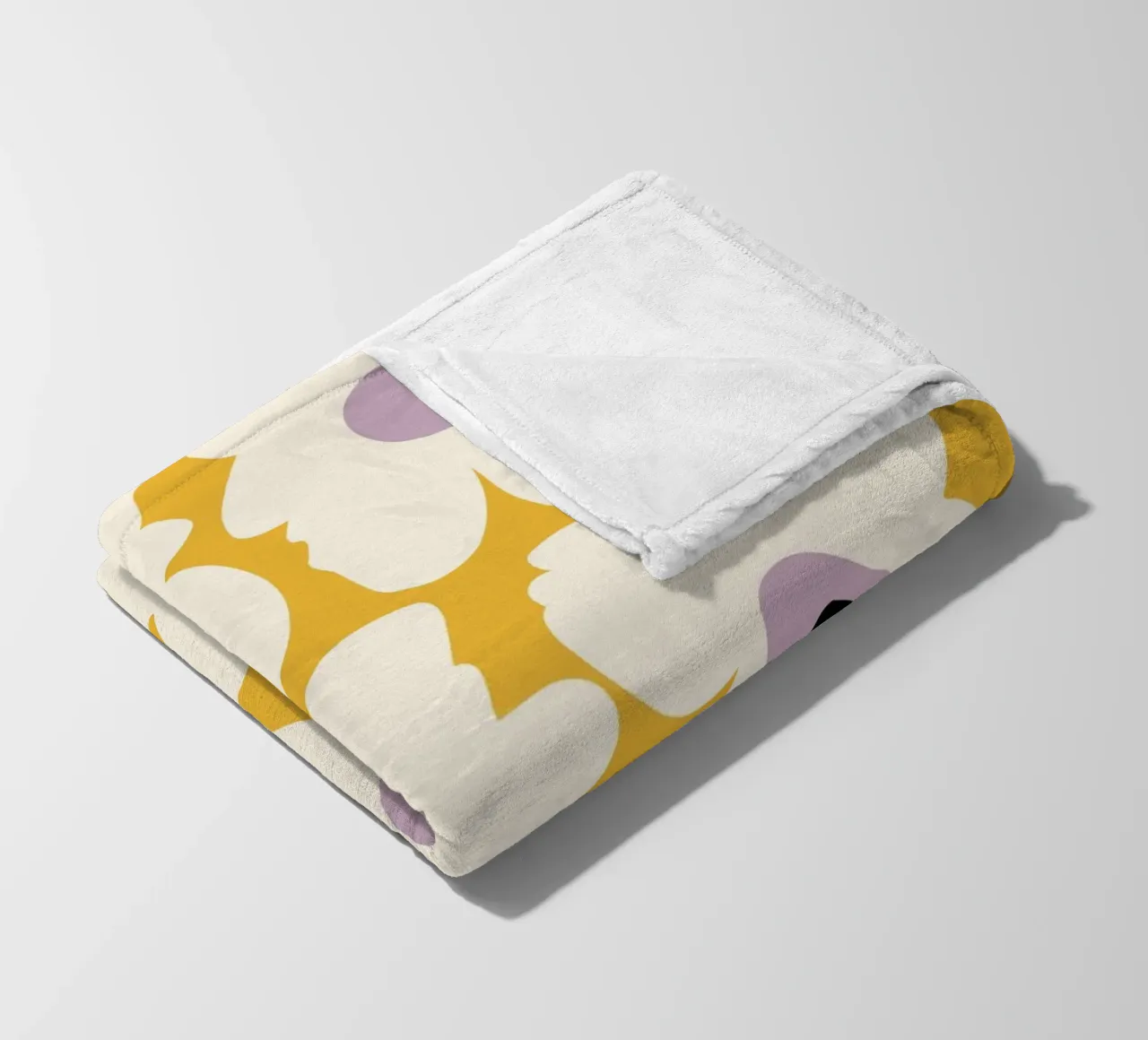 Papavero fresco in giallo coperta in pile da Miho Art Studio