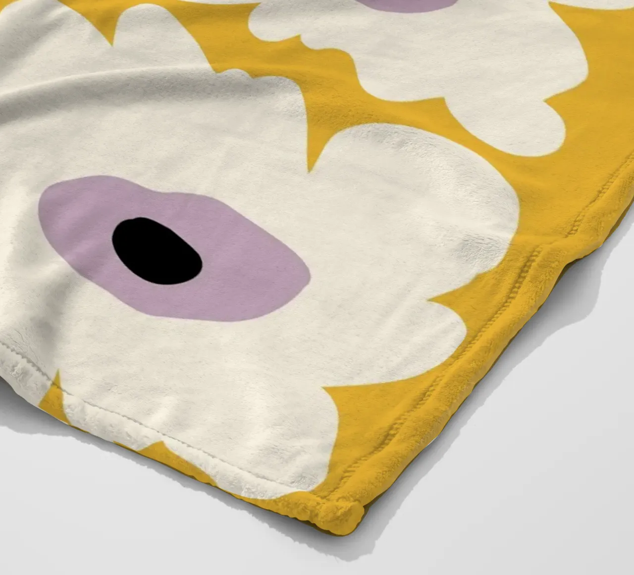 Papavero fresco in giallo coperta in pile da Miho Art Studio