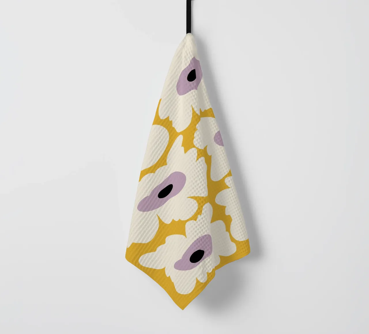 Coquelicot frais en jaune torchon de Miho Art Studio