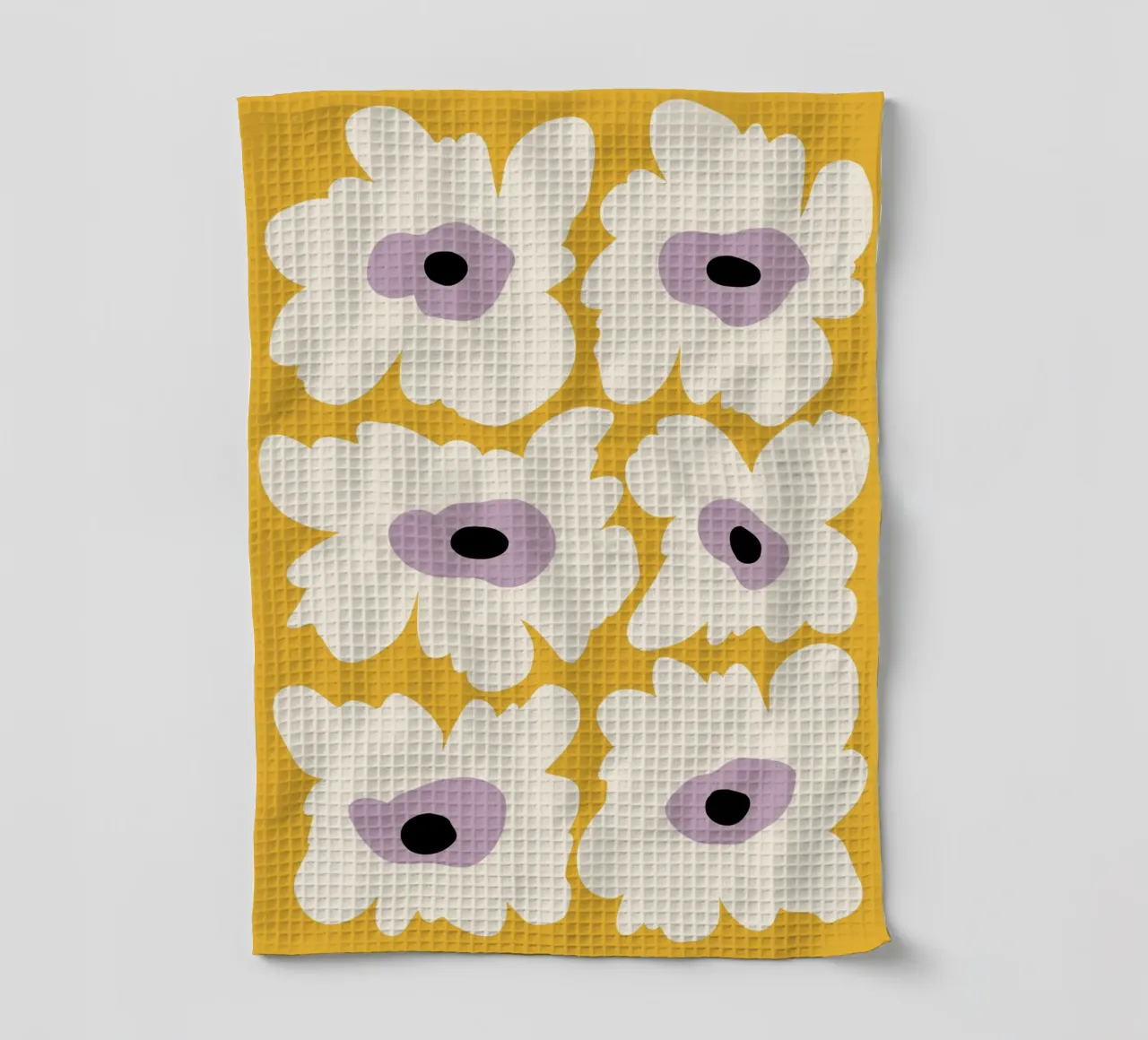 Coquelicot frais en jaune torchon de Miho Art Studio