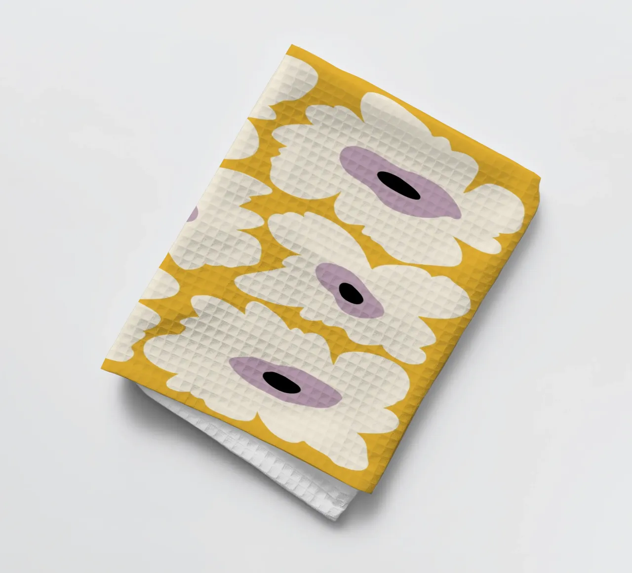 Coquelicot frais en jaune torchon de Miho Art Studio