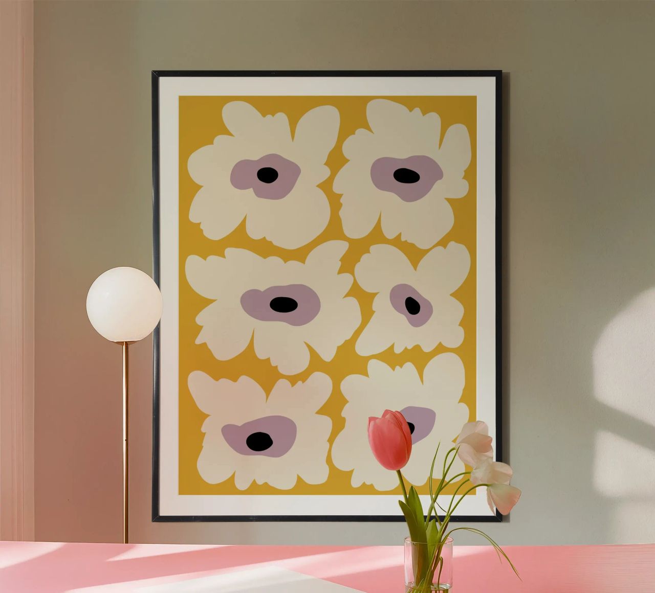 Papavero fresco in giallo carta hahnemühle da Miho Art Studio