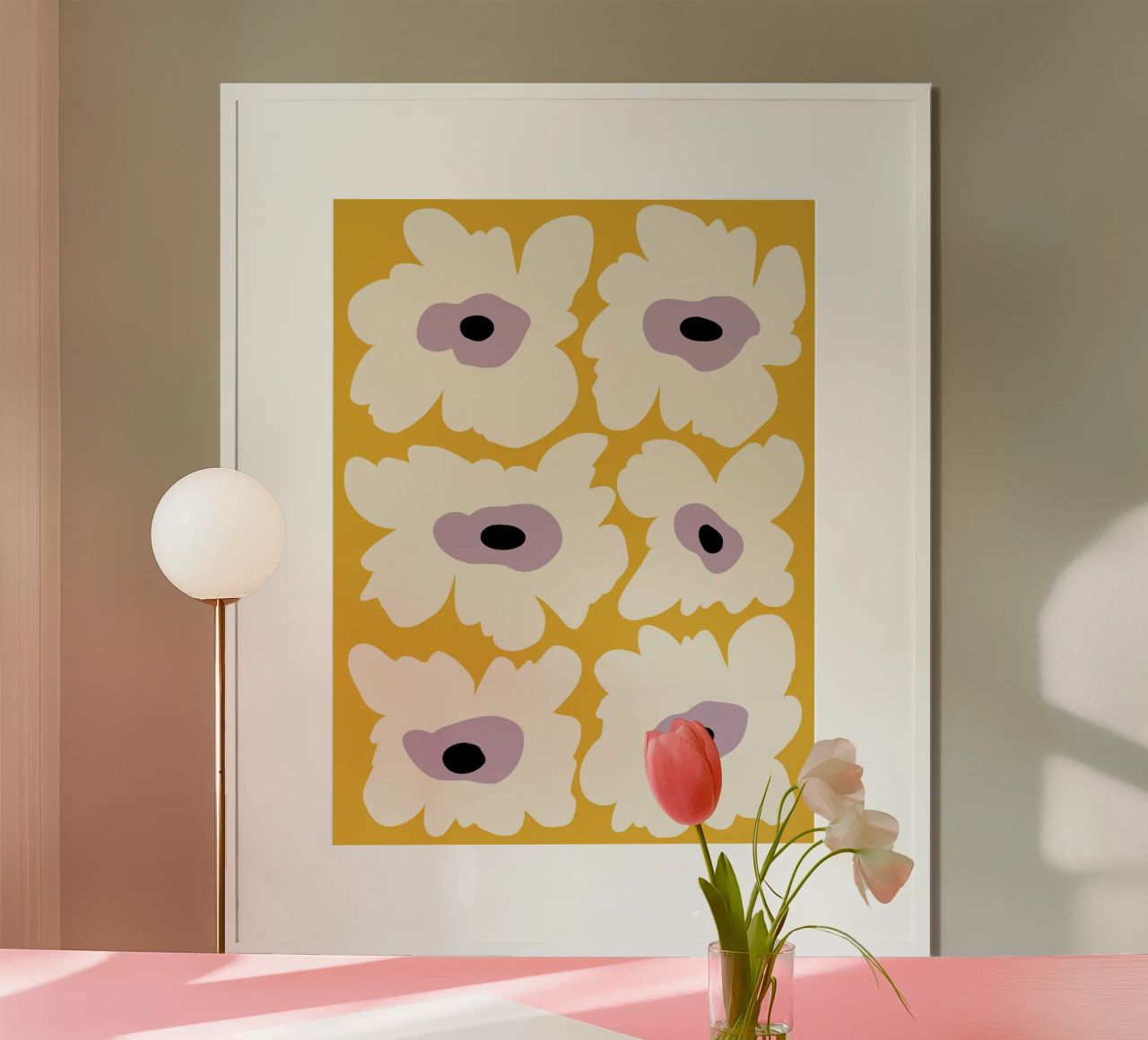 Papavero fresco in giallo carta hahnemühle da Miho Art Studio