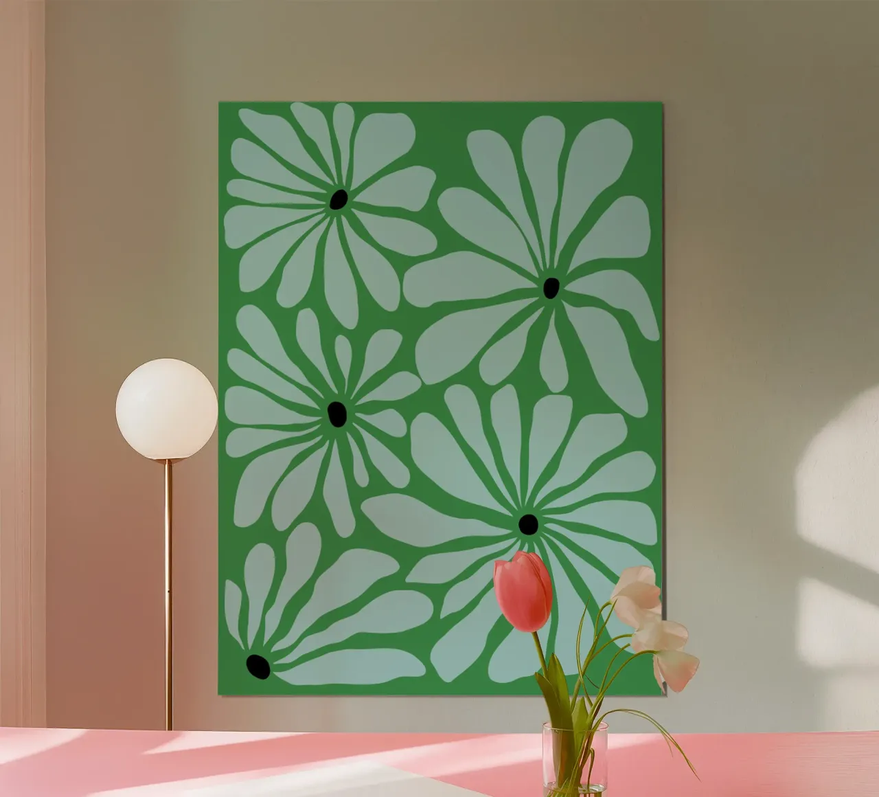 Petali di paradiso poster con telaio in legno da Miho Art Studio