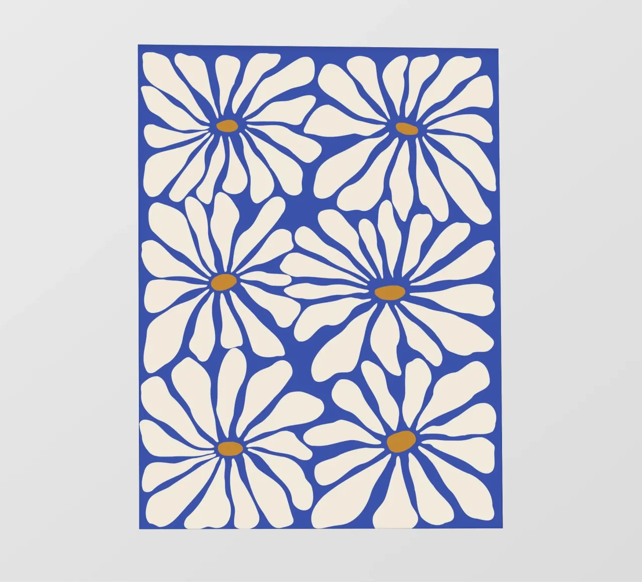 Blu floreale solare telo in pvc da Miho Art Studio