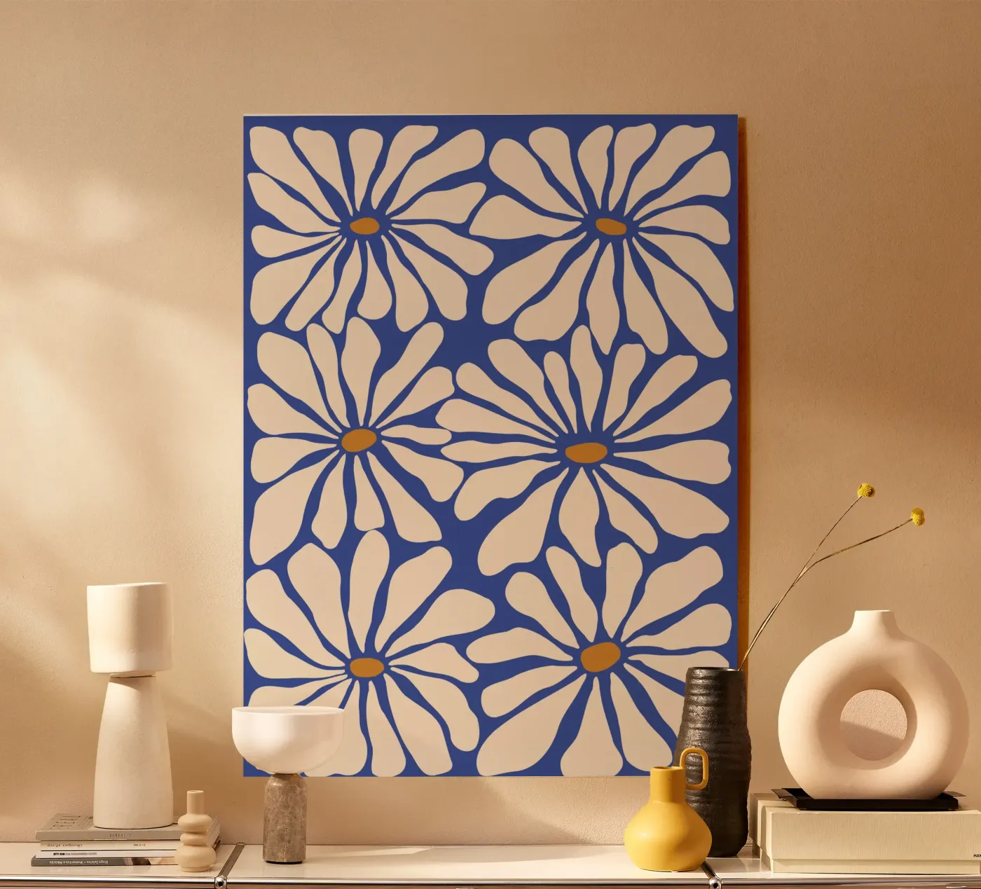 Sunny Floral Blue plexiglass da Miho Art Studio