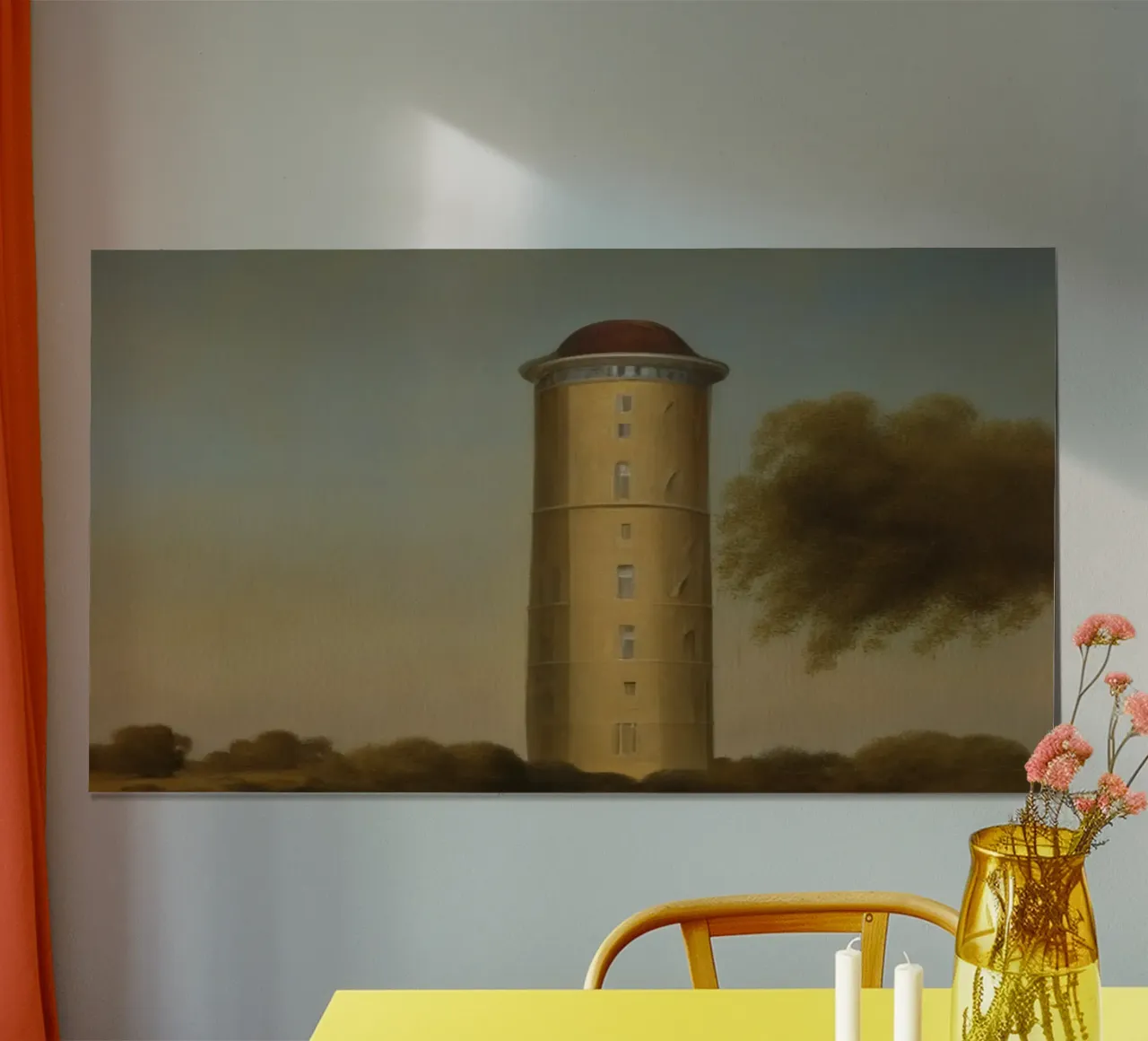Torre di osservazione poster con telaio in alluminio da Impressionismus by LK