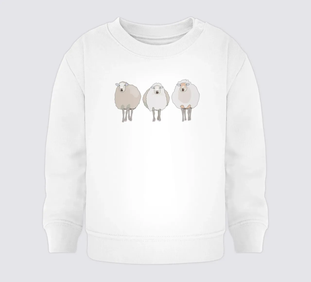 Tres ovejas sudadera de bebé de Face & Content